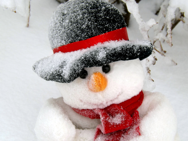 Snowman with face and hat image - Free stock photo - Public Domain ...