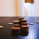 Stacked Coins on a table