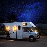 Starry Skies above the camper car