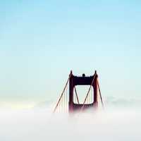 Top of the Bridge in the fog