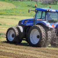 Tractor on farm