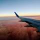 View from the wing of an airplane