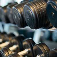 Weights on a rack