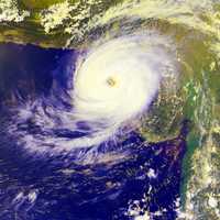 1999 Cyclone making Landfall near Karachi, Pakistan