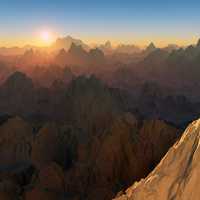 Sunrise over the Mountains in Pakistan