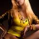 attractive-blonde-lingerie-model-in-yellow-shirt