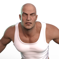 bald-muscular-old-man-in-white-shirt
