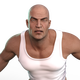 bald-muscular-old-man-in-white-shirt