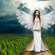 female-angel-with-white-wings-and-knife image - Free stock photo ...