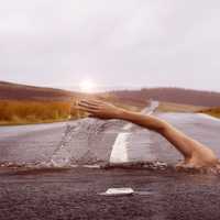 man-swiming-across-the-river-road