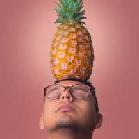 man-with-pineapple-on-head