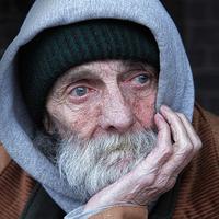 Old man face portrait 