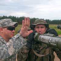 Paratroopers practicing with the Bazooka