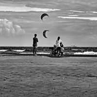 People enjoying the beach