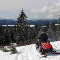 Snow mobile on Mount Hood