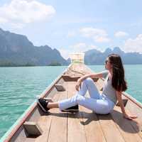 Young Girl sitting in a boat