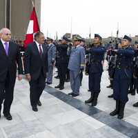 US and Peruvian Officials at a Ceremony in Lima, Peru