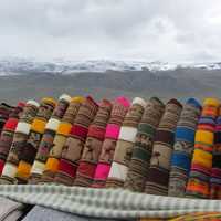 Incan Fabric Patterns in Machu Picchu, Peru