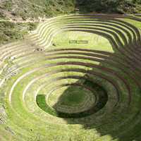 Terrace central place in Machu Picchu, Peru