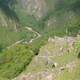 Terrace Steps and River Gorge in Machu Picchu, Peru