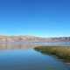 Lake Titicaca landscape with blue