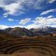 Landscape under clouds and sky in Peru