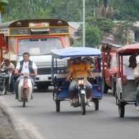 Traffic on Abelardo Quiñonez Avenue  in Iquitos in Peru