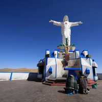White Christ Statue in Juliaca, Peru