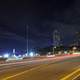 Night time Lights on the road in Manila, Philippines 