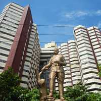 Towers and Statue in Manila, Philippines