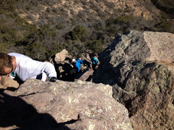 Climbing Down the Ledge