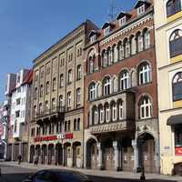 Pre-war tenements at Grodzka Street in Szczecin