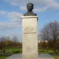 Edward Szymański Monument in Warsaw, Poland