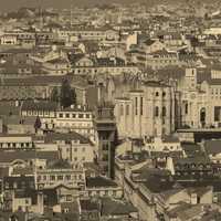 Black and White Photo of Lisbon, Portugal