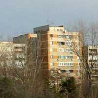 Skyline of apartment blocks in Bucharest, Romania