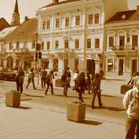 Eroilor Avenue in Cluj-Napoca, Romania