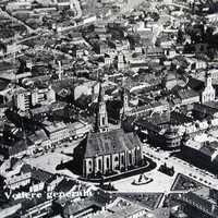 Black and White photo of central Cluj-napoca in 1930, Romania