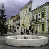 Pedestrianized Stret in Cluj-Napoca, Romania