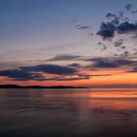 Baltic Sunset under the skies in Russia