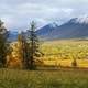 Beautiful landscape with mountains in Russia