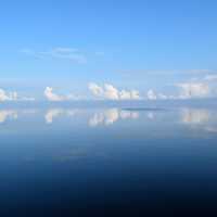 Landscape and Seascape with water and clouds