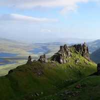 Beautiful Hilly Landscape in Portree, Scotland