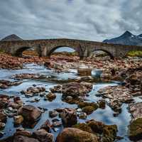 Bridge and Mountains in Scotland