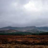 Landscape of Fog and Hills at Isle of Skye, Scotland