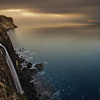 Shoreline and Waterfall at Isle of Skye