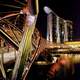 Bridge architecture at Night in Singapore