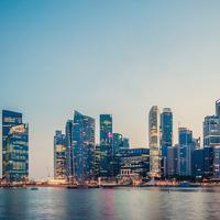 Skyline at Dusk in Singapore