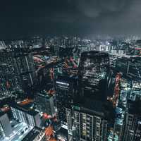 Sprawling metropolis cityscape in Singapore