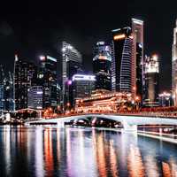 Towers, bridge, skyscrapers, and Cityscape in Singapore