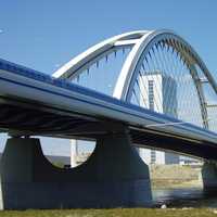 Apollo Bridge Architecture in Bratislava, Slovakia